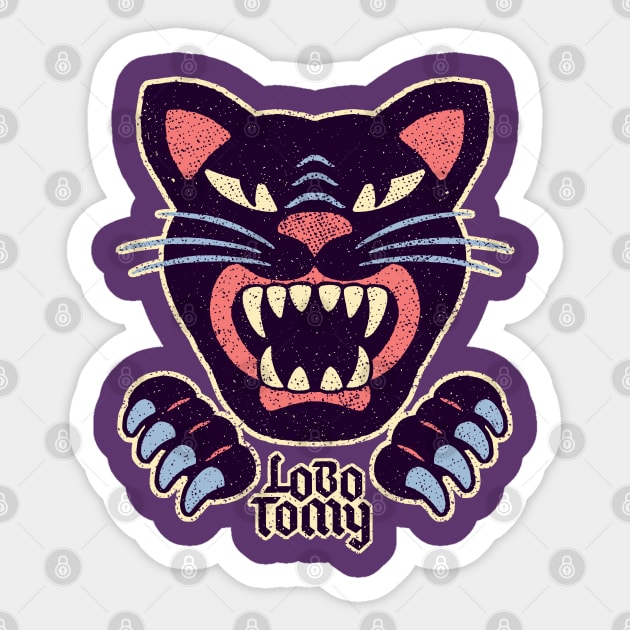 FIERCE PANTHER by Lobo Tomy Sticker by boozecruisecrew